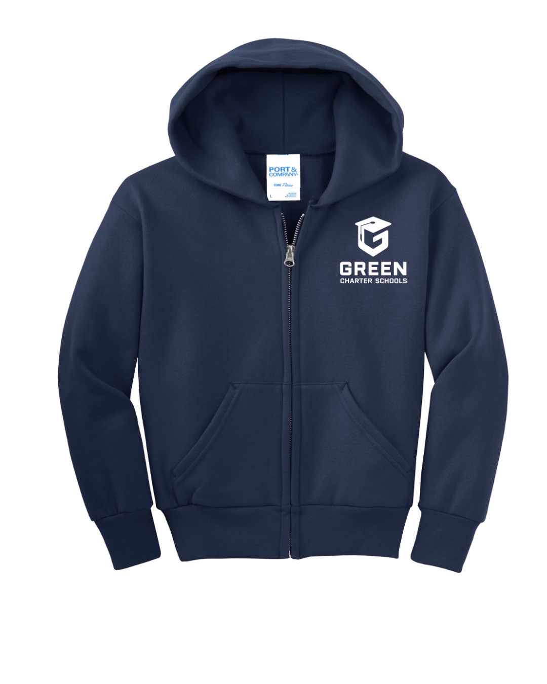 Full-Zip Youth Hooded Sweatshirt