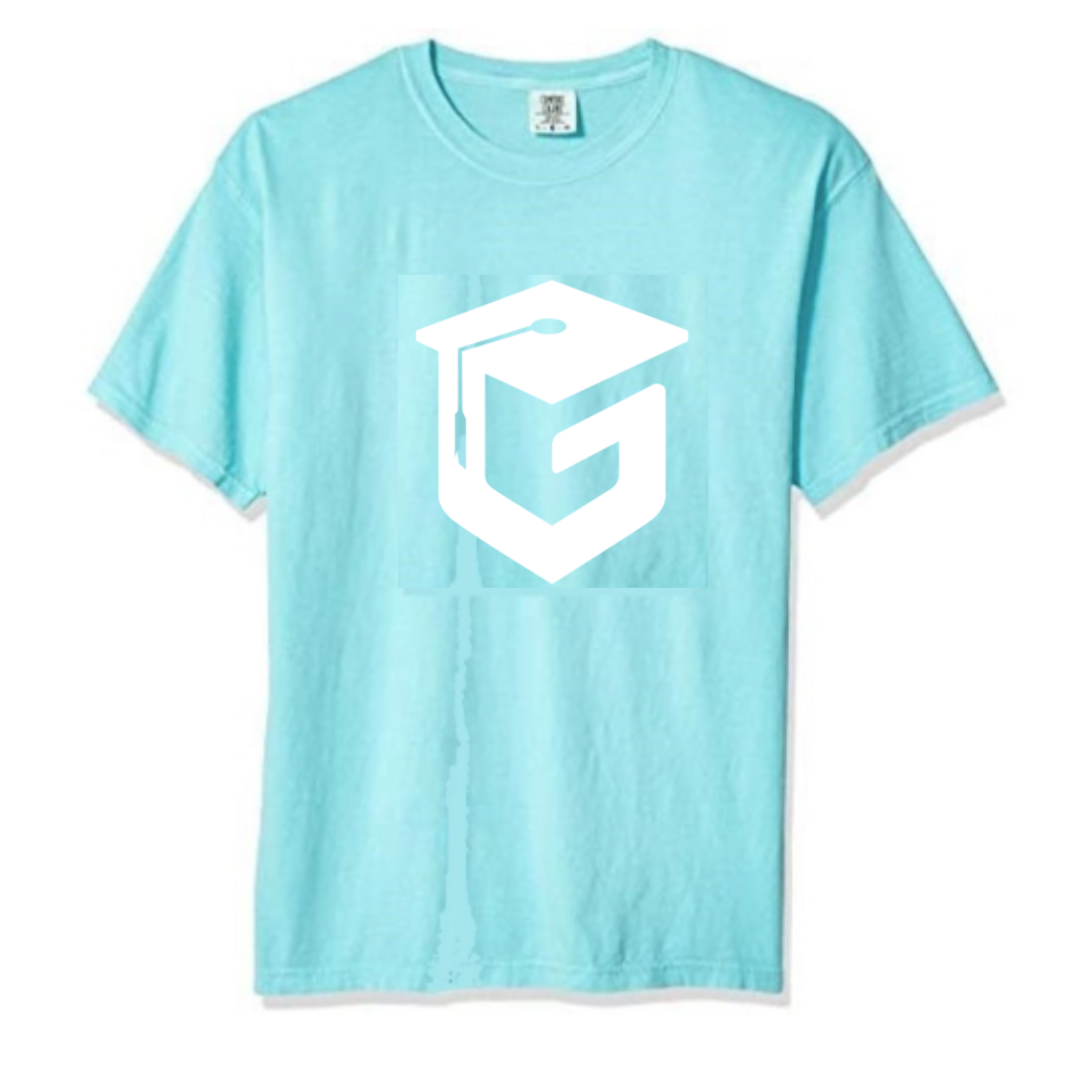 Adult Comfort Colors Light Blue "G" T-Shirt - Clearance Design - SOLD IN PERSON ONLY @ MIDLANDS CAMPUS