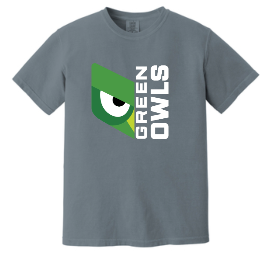 Comfort Colors Half Owl Logo Adult Tshirt - SOLD IN PERSON ONLY @ SIMPSONVILLE CAMPUS