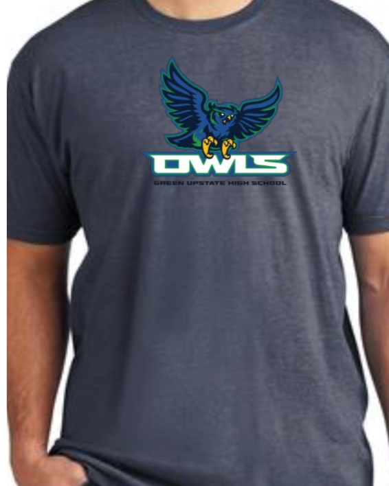 GUHS Full Athletic Owls Logo Adult Short Sleeve T-shirt - SOLD IN PERSON ONLY @ GUHS CAMPUS