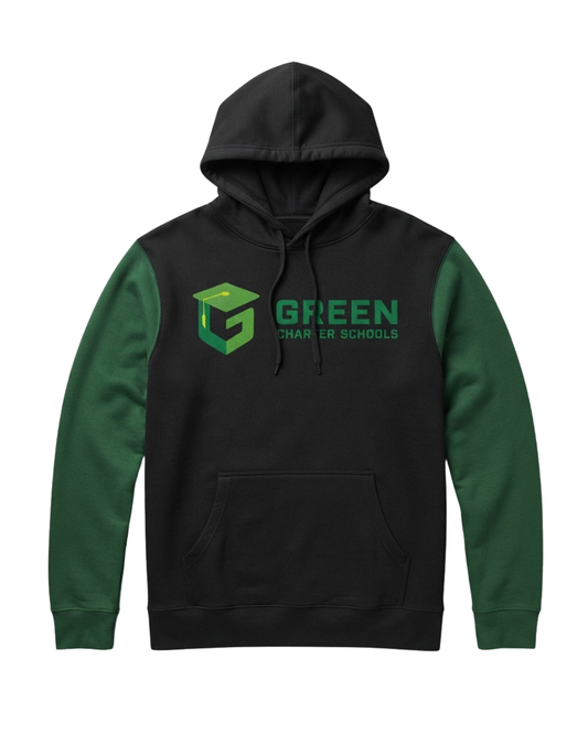 Youth & Adult GREEN Charter Owls Black & Green Hoodie