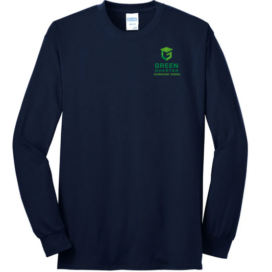GREEN Charter Elementary School Long Sleeve P&C Youth T-shirt - SOLD IN PERSON ONLY @ GREENVILLE ELEMENTARY CAMPUS
