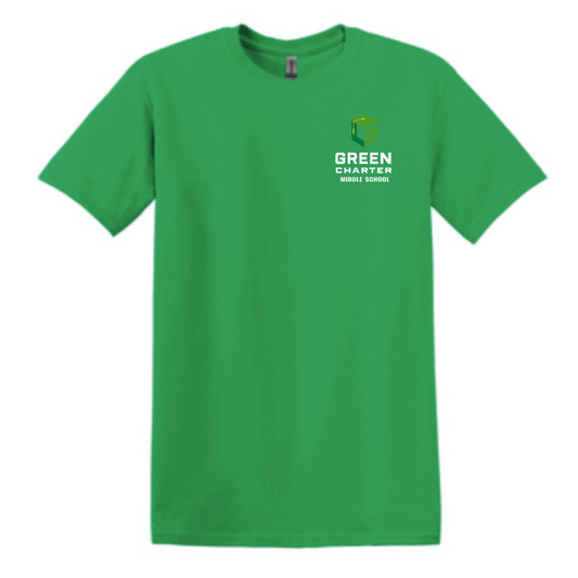 Left Chest School Logo Adult T-shirt - SOLD IN PERSON ONLY @ GREENVILLE MIDDLE CAMPUS